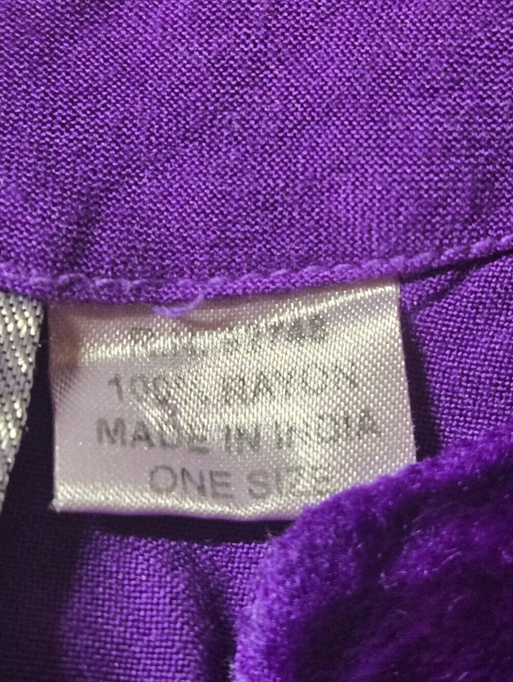 Vintage Mamta Tiered Skirt And Top Size Large (One Size) Purple Velvet Like - Picture 10 of 16